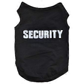 2x Ropa de invierno para mascotas: chaleco, camiseta, abrigo, vestido, suéter, ropa para cachorros y gatos "SEGURIDAD", negro, tallas M y L