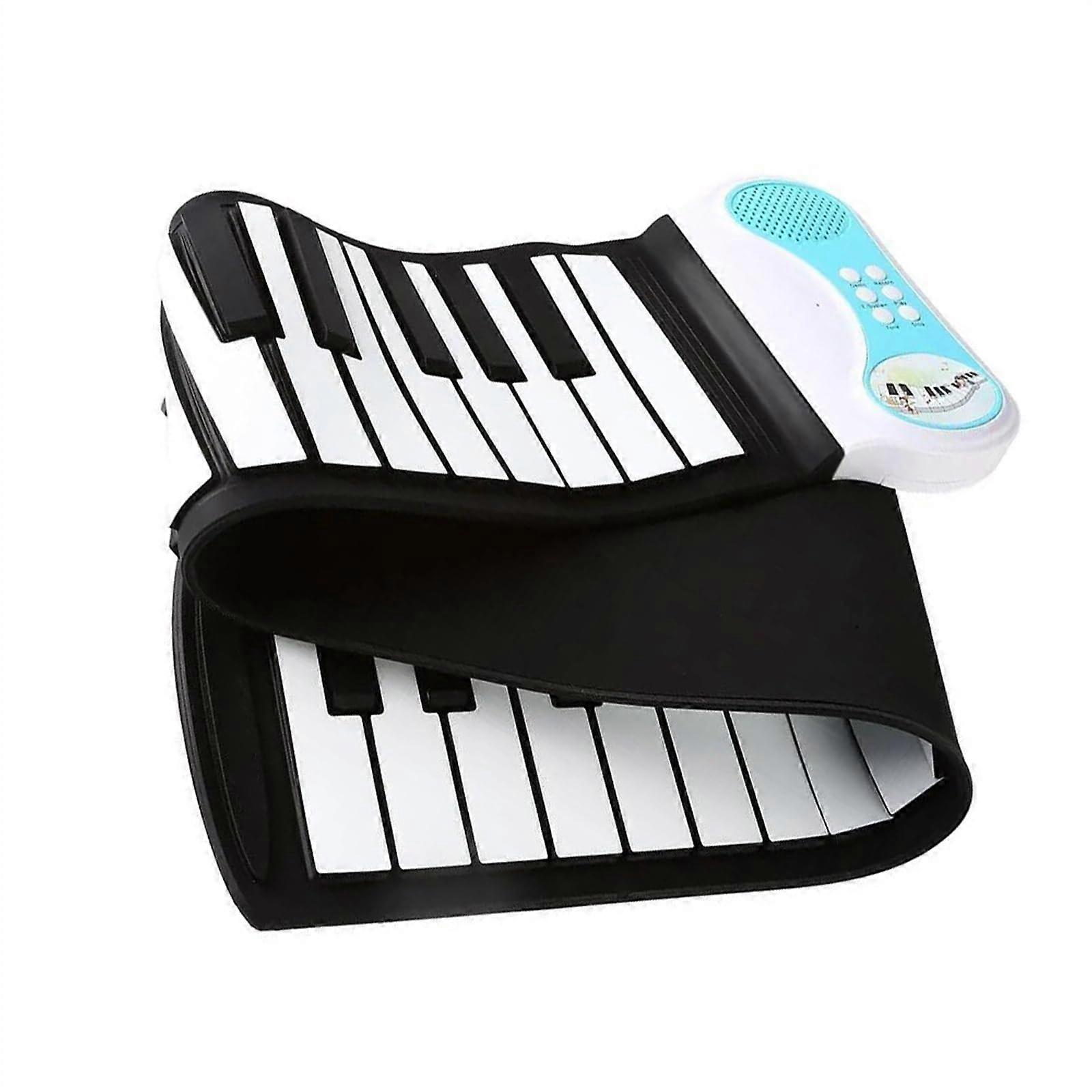 49 Key Roll Up Piano Keyboard with Realistic Key Response, Soft Silicone Keys, Record and Playback Function