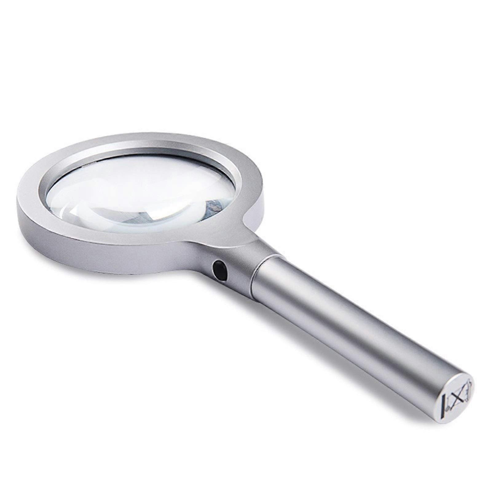5X Magnifying Glass with 12 LED Lights, Handheld Reader for Clear Bright Viewing