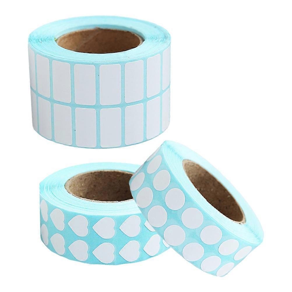 Removable Labels Blank Sticky Labels for Organizing 3 Rolls Adhesive Sticker Set