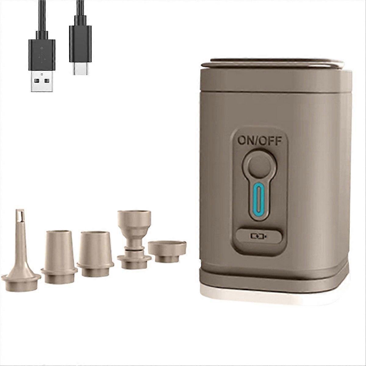 Electric Air Pump with Lights Inflator/Deflator Pumps for Camping -B