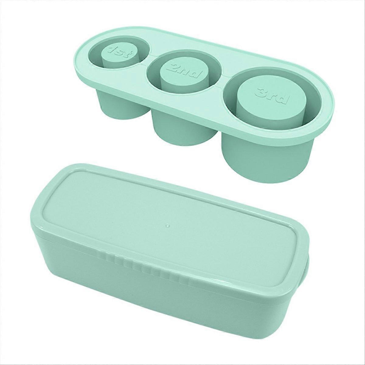 Ice-Cube Tray Silicone With Lid for Making Ice-Cube Molds,(green)
