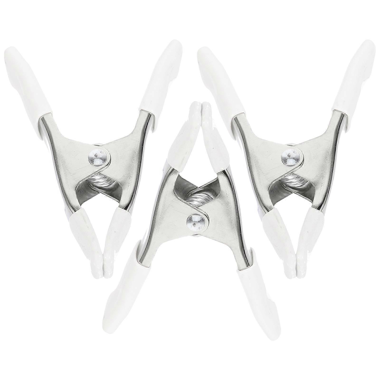 Heavy Duty Spring Clamps Plastic Clips for Backdrop 9Pcs White Use