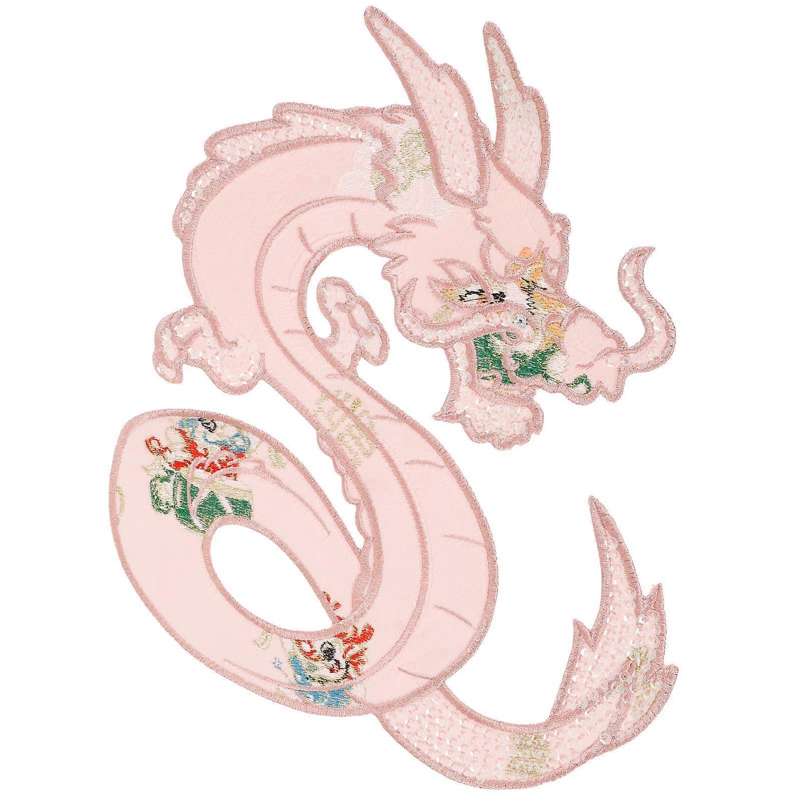 Dragon Year Embroidery Clothes Patch Sewing Applique for DIY Use