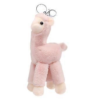 Pendentif porte-clés alpaga créatif, rose, ornement décoratif