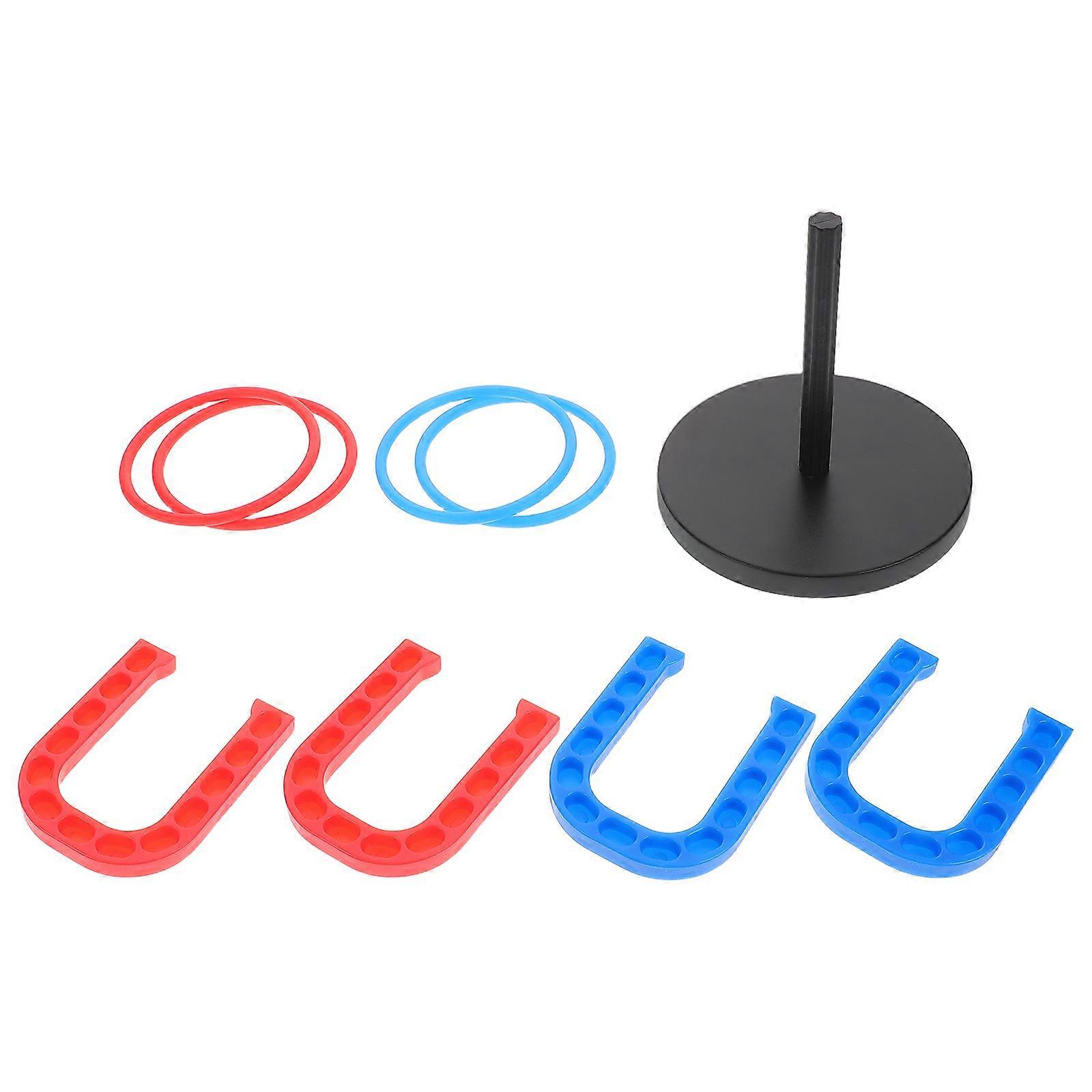 Plastic Horseshoe Game Set Includes Ring Toss Toy for Playing 4Sets