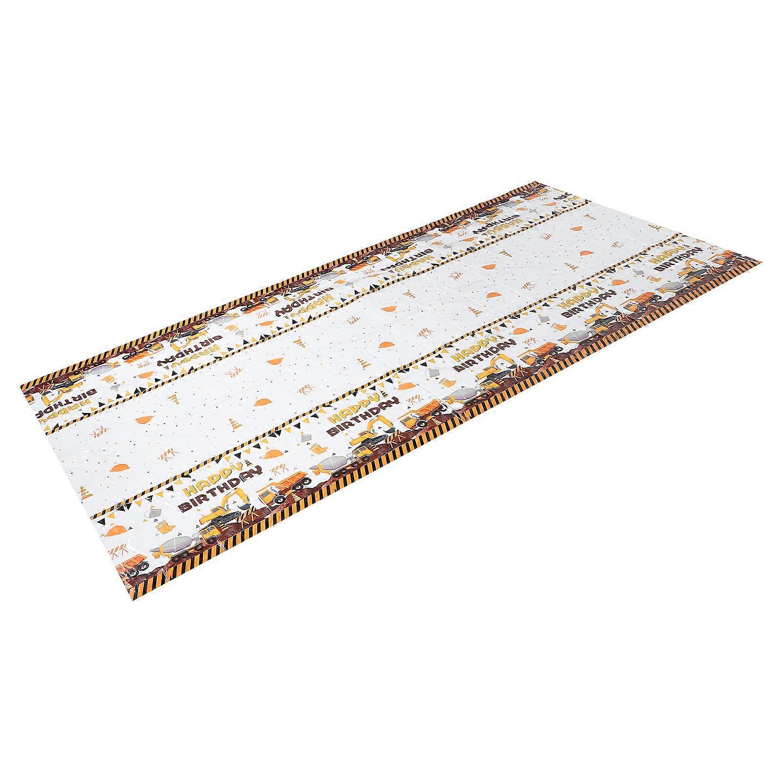 Waterproof Construction Tablecloth for Birthday Party Decor 4Pcs Set