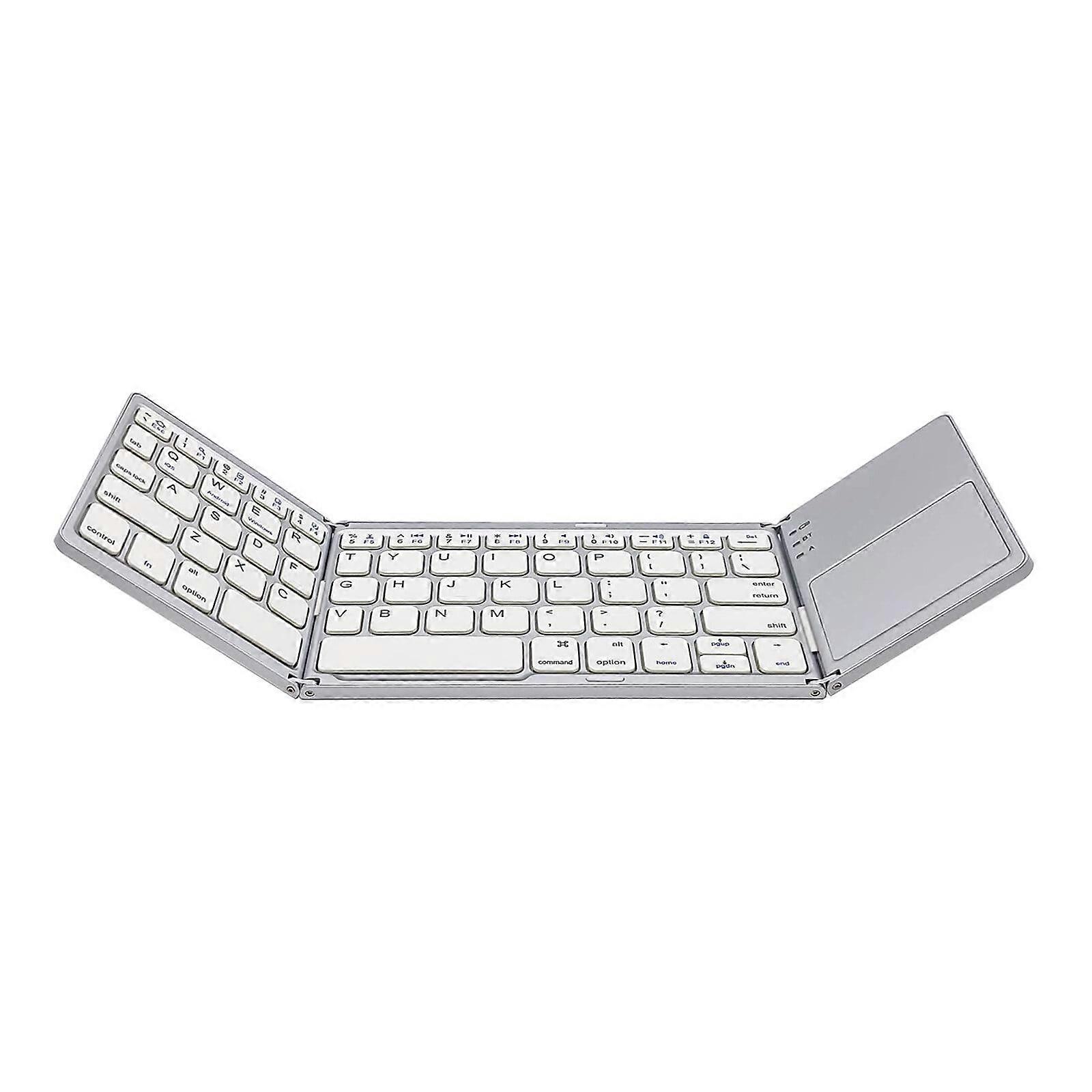 Foldable Bluetooth Keyboard with Touchpad Compatible with iOS/Mac OS, iPad, iPhone, iMac