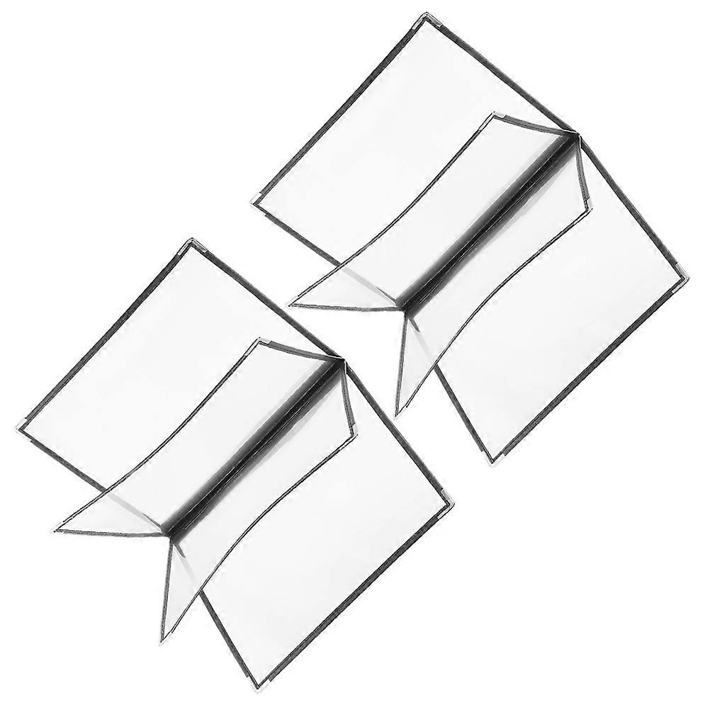 Menükartenhalter aus transparentem PVC, 2er-Pack