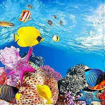 wallpaper background aquarium decorative fish tank sticker40*82cm