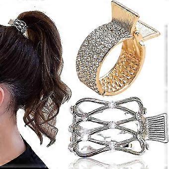 2 pinces à griffes pour femmes, barrettes et porte-queues de cheval pour cheveux épais, pinces à cheveux antidérapantes pour un usage quotidien