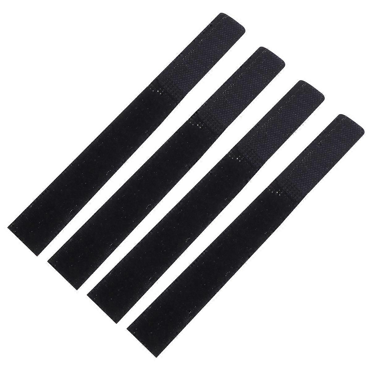 Black Cable Strap Reusable Hook and Loop Fastener Tape 10Pcs