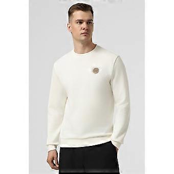 Men's EA7 Emporio Armani Ea7 | Emporio Armani 7x000455 Af12660 Core Stitch Circle Badge Logo Sweat Top - Cream