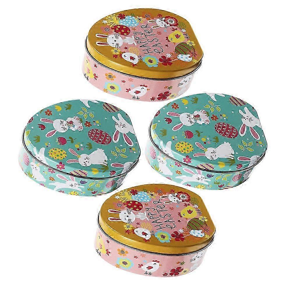 Rabbit Pattern Box Candy Storage Case 20Pcs Tinplate