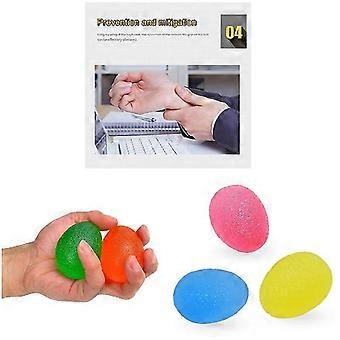 3Pcs/Set Gel Egg Stress Ball Hand Exercise Finger Relax Squeeze Relief Adults Toys-nbh