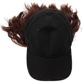 Baseball Cap with Hair Extension Wavy Curly Wig Synthetic Wave Wig Hat Baseball Hat Wig