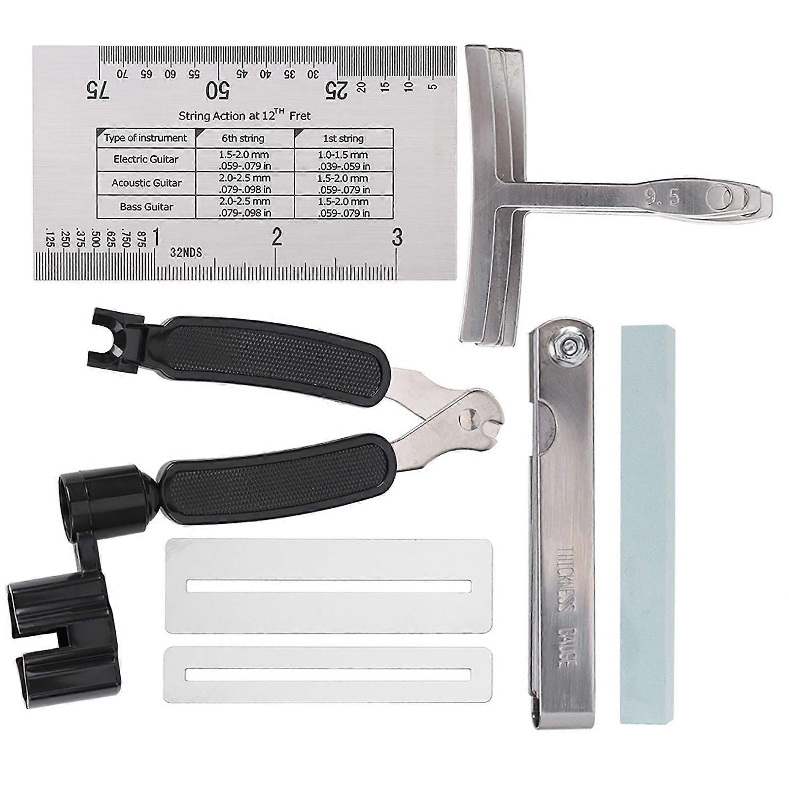 Guitar Tool Set Including Sander Radius Gauge String Action Ruler Fingerboard Guards