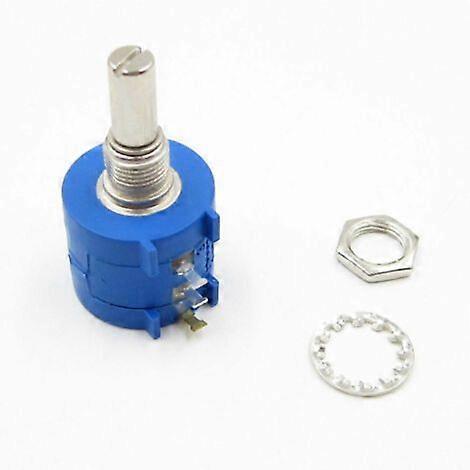 10 Turn Linear Precision Multiturn Potentiometer, 100K Ohm Wirewound, 2W Variable Resistor