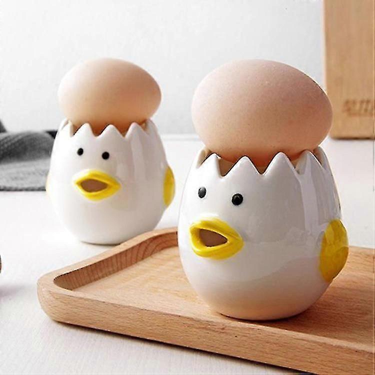 Cute Ceramic Egg Strainer Small Egg Yolk Protein Separator Baking Tool Practical Household Tools