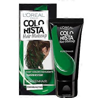 L'Oreal Paris, Colorista Hair Makeup, Semi-Permanent Hair Dye, #GREENHAIR, 30 ml
