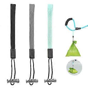 - Poop Bag Holder for Leash - Dog Waste Bag Carrier for Hand Free Walking. Durable  waste Bag Carrier. Lightweight Dog Poop Carrier. 3PC Pack(Black+Gr