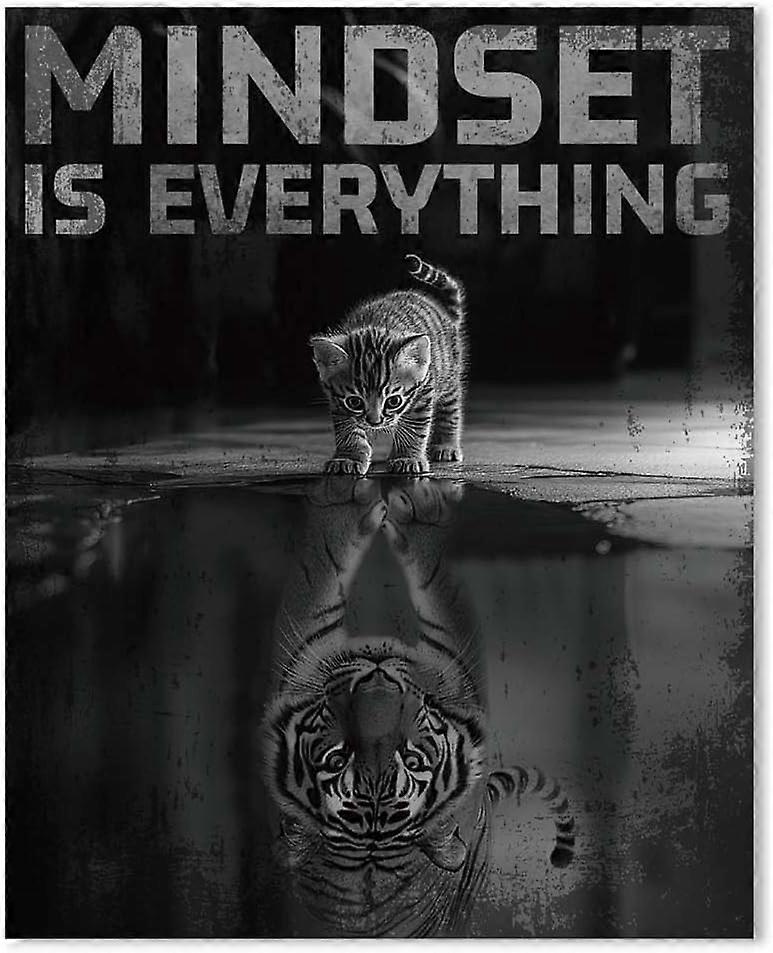 Rectangle Coated Paper Wall Decorations Tiger 280x350mm