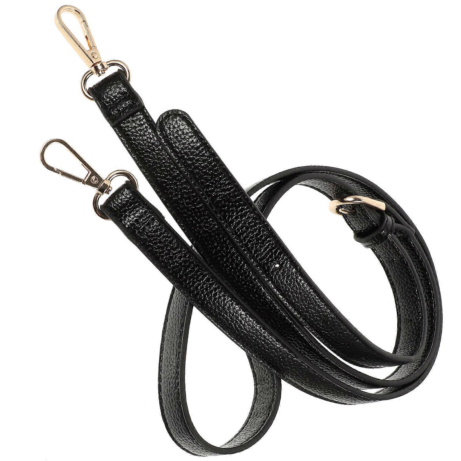 Adjustable Leather Strap Double Clasp Single Shoulder Bag Belt Replacement Strap