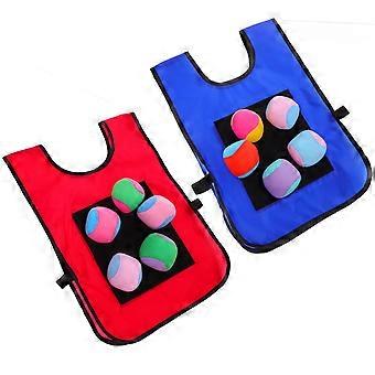 Sticky Ball Sticky Dodgeball Vest with Throwing Ball Set 12Pcs for Kids