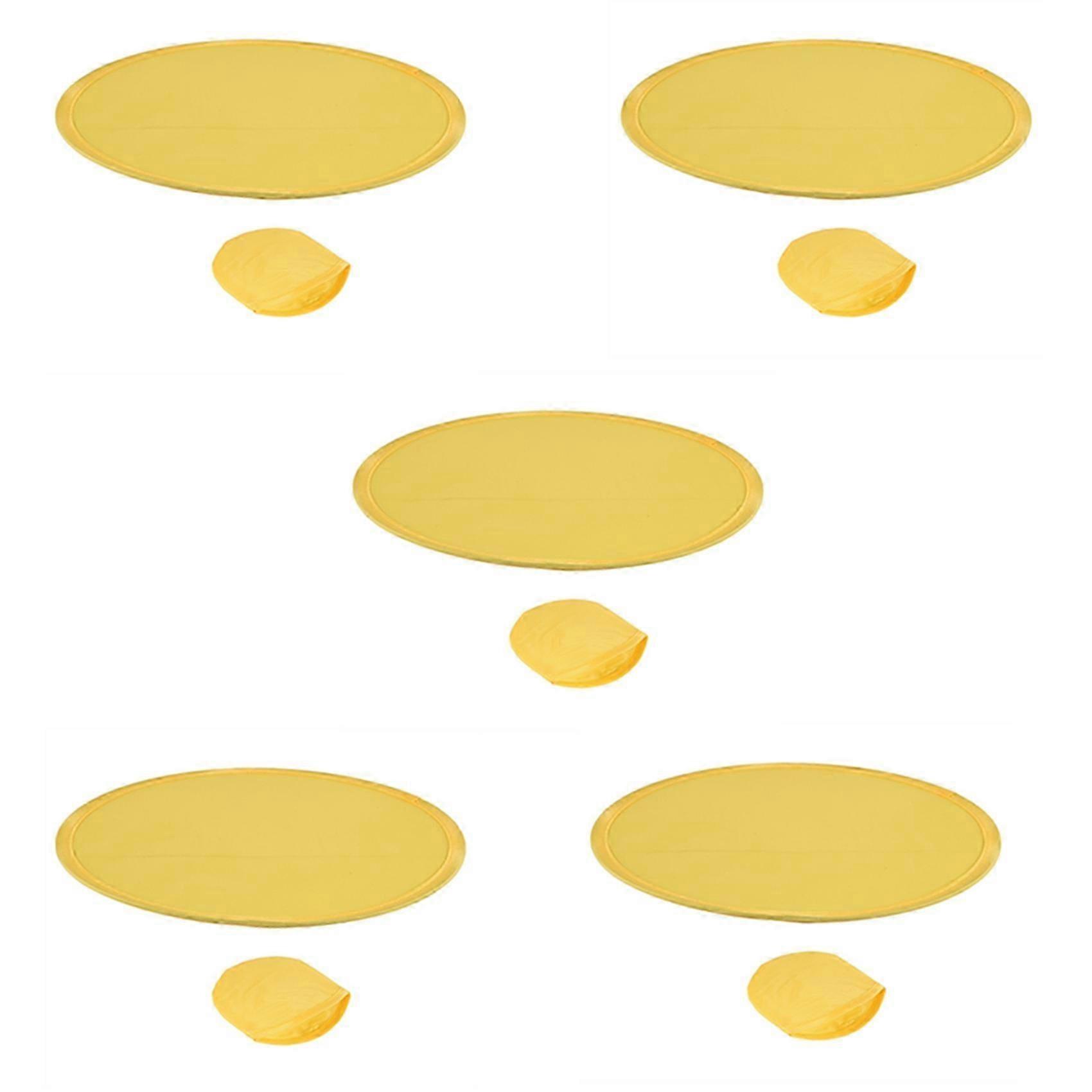5X Foldable Round Fan-Yellow
