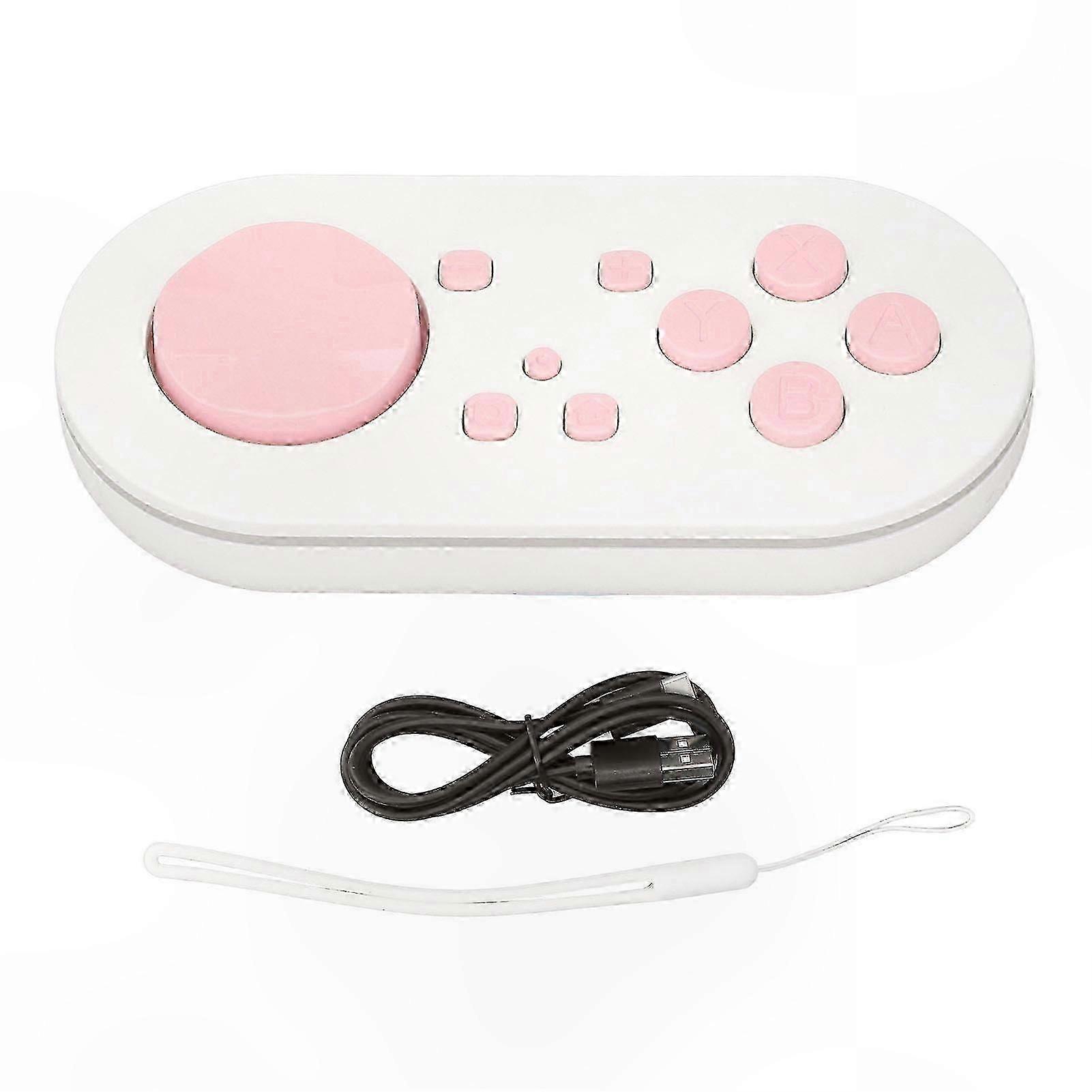 Portable Compact Wireless Gamepad with Strap and Cable for Switch, Compatible with Anki App, Pink Controller