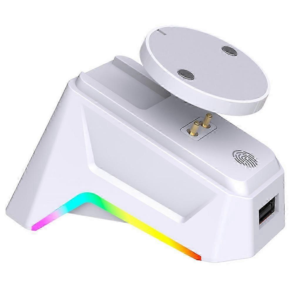 Wireless Mouse Magnetic Charging Base with Breathing Light Effect compatible with or GPW4 Second Generation Whit