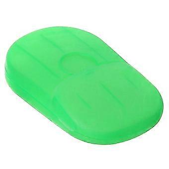 Reiszeep van papier, groen, wegwerpbare zeeptabletten, compact zakformaat voor handwas en op reis.
