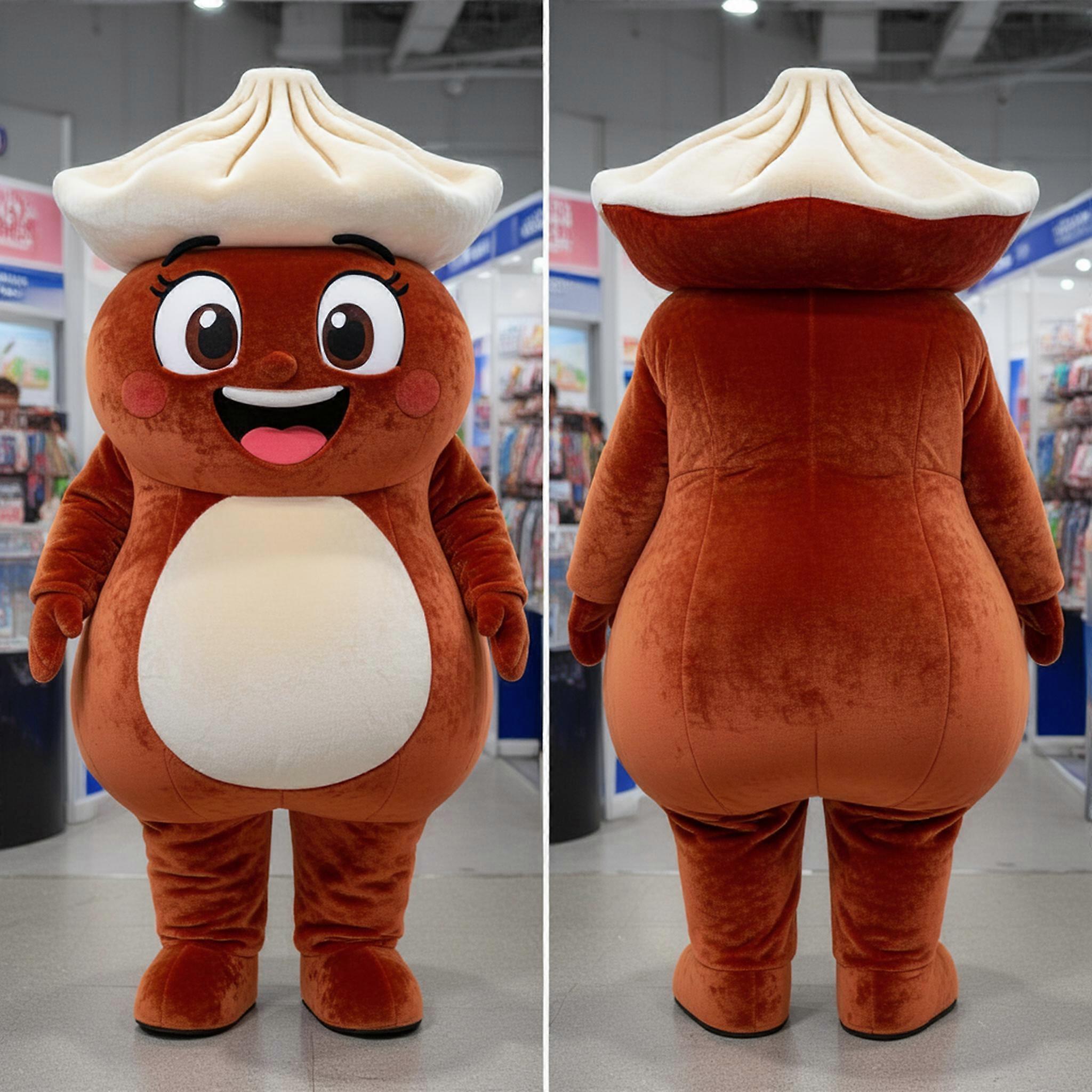 MASTICOT Rust Rounded Dim Sum Mascot