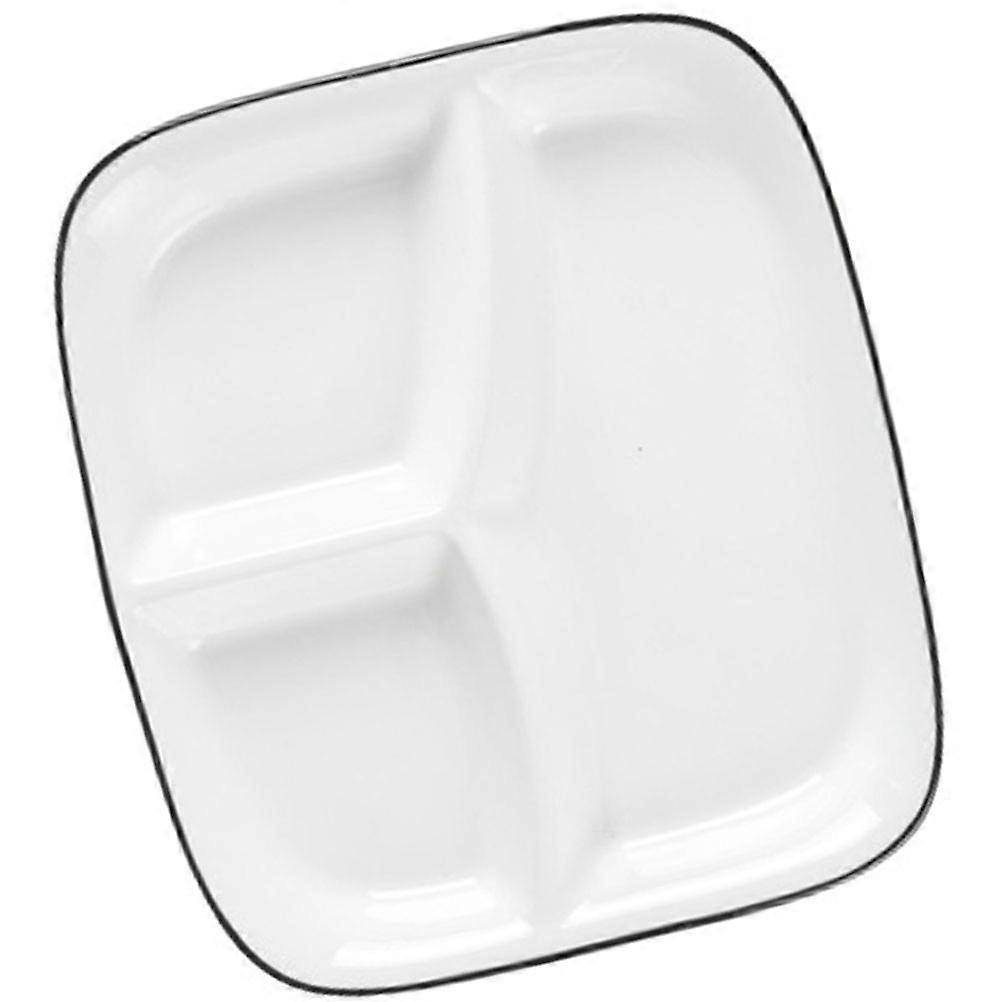 Ceramic Divided Plate Compartment Dinner Plate for 2Pcs Serving