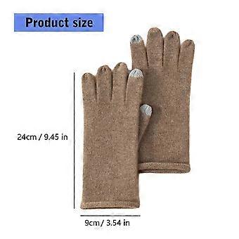 Warm Mitten Soft Knit Gloves Students Wrist Accent Perfect compatible with Cold Weather Plush Gloves compatible with Kids Women Red