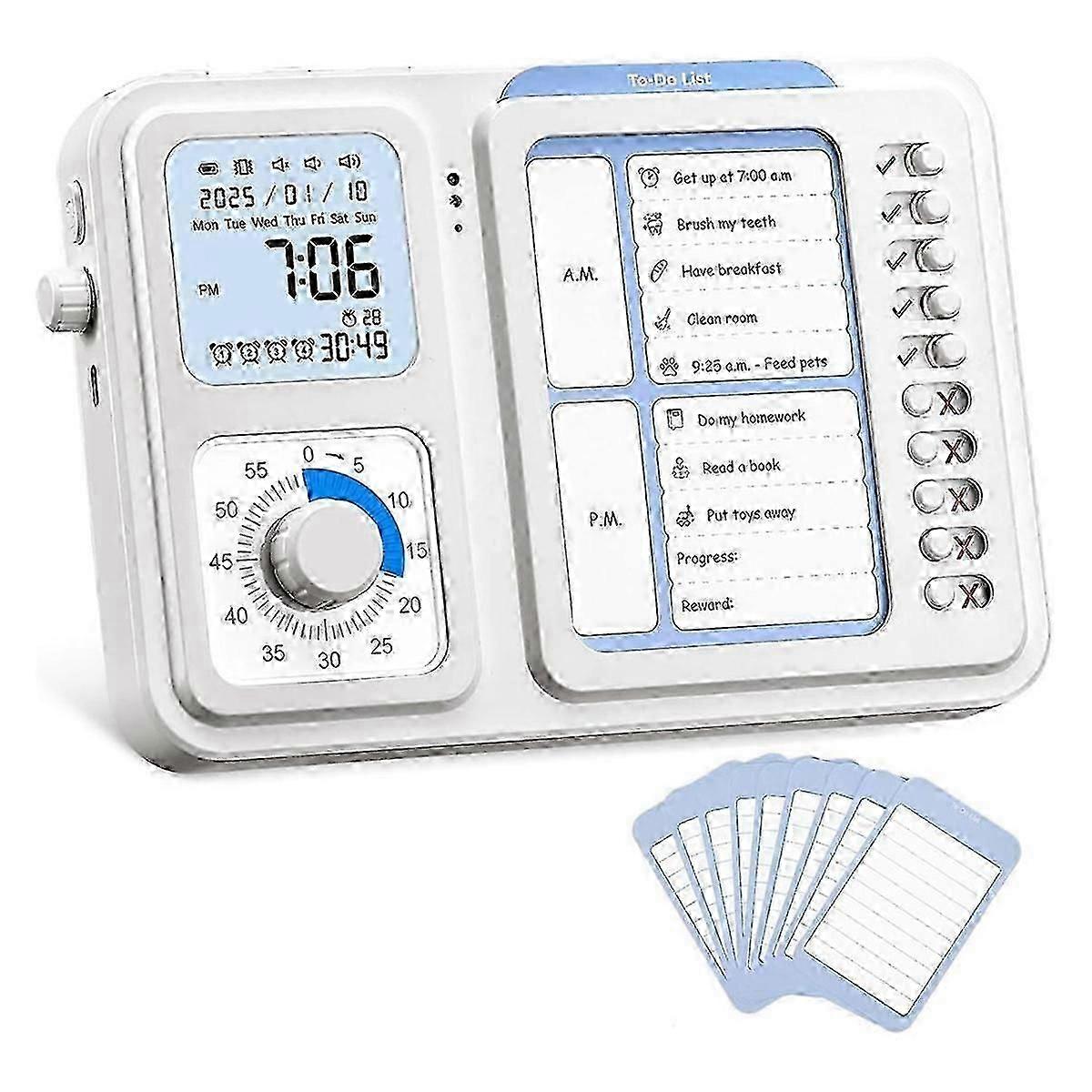 Kids Adults Adhd tool Visual schedule Timer with Task Timer board Chore Chart.B1