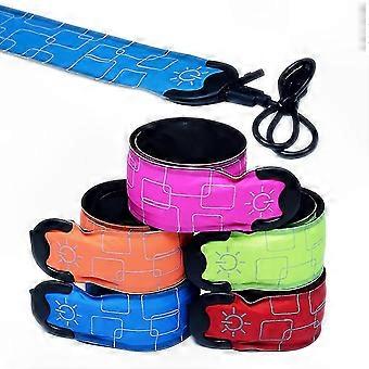 Rechargeable LED Safety Wristband for Night Cycling & Running Reflective Luminous Warning Light