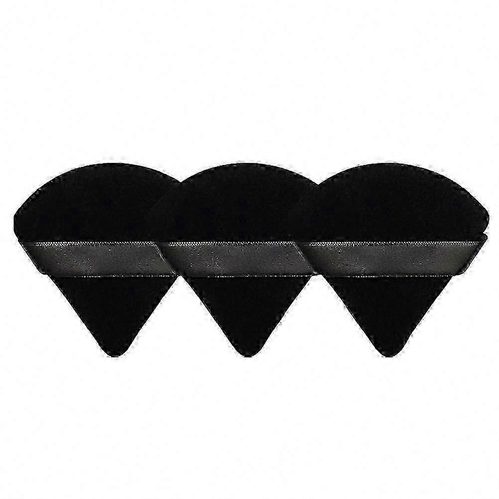 Washable Triangular Powder Puff Makeup Sponges, 3-Pack