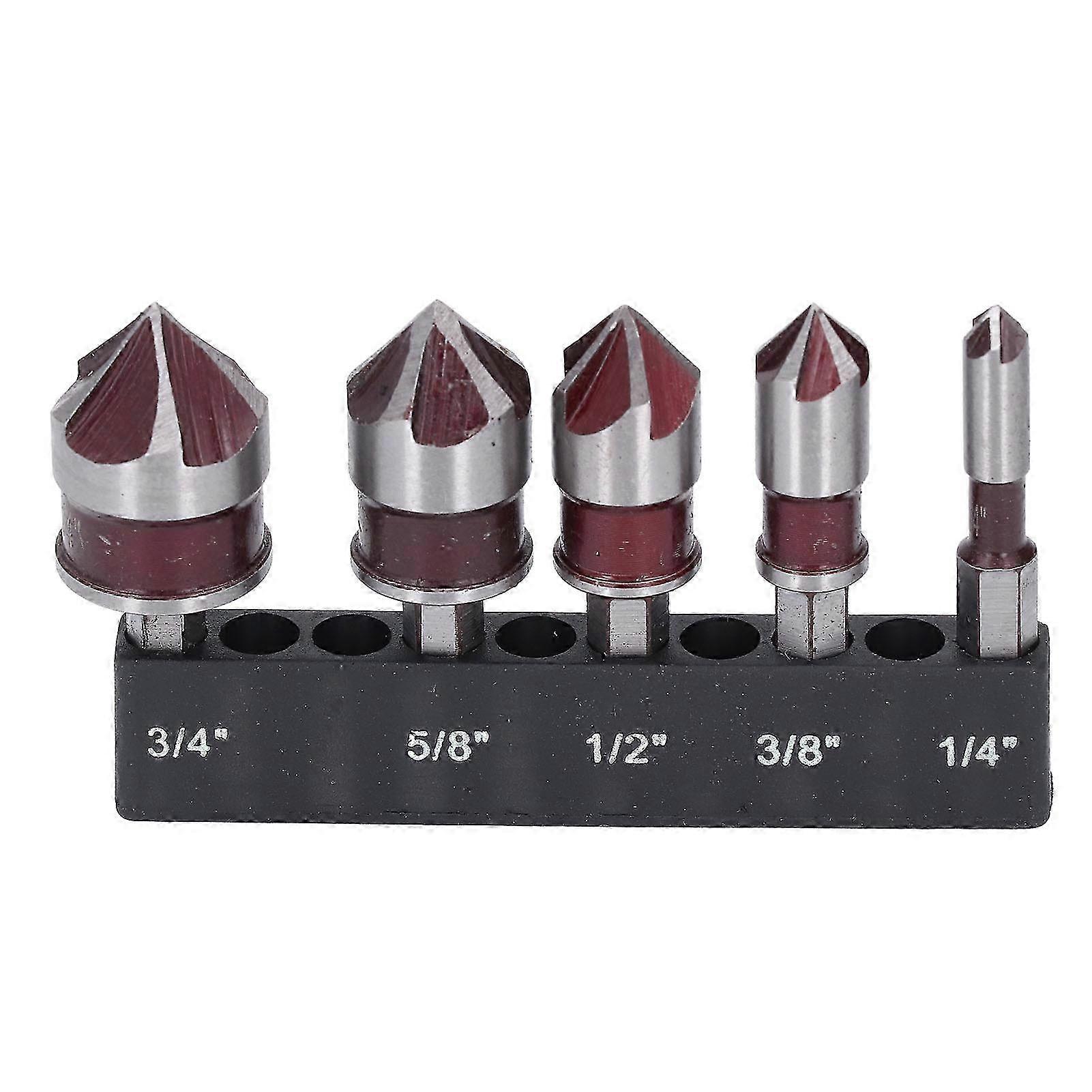 Hex Shank Countersink Set 5pc