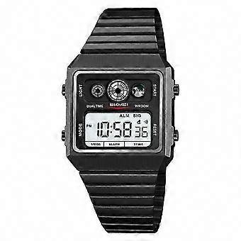 Montre électronique multifonctionnelle étanche pour homme, design carré, modèle 2450