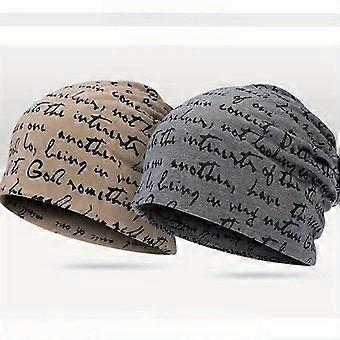 Unisex Wintermütze mit Buchstabenmotiv, 2er-Pack, flauschig isoliert