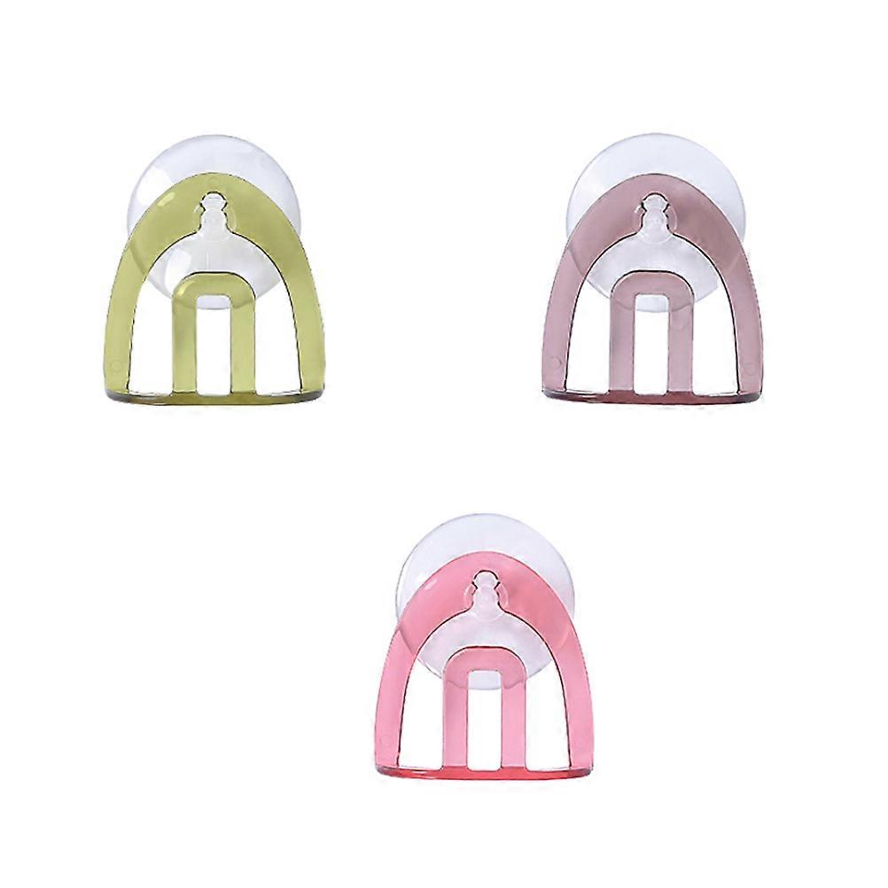 Kitchen Storage Rack Suction Cup Sponge Drain Rack 3Pcs Random Color