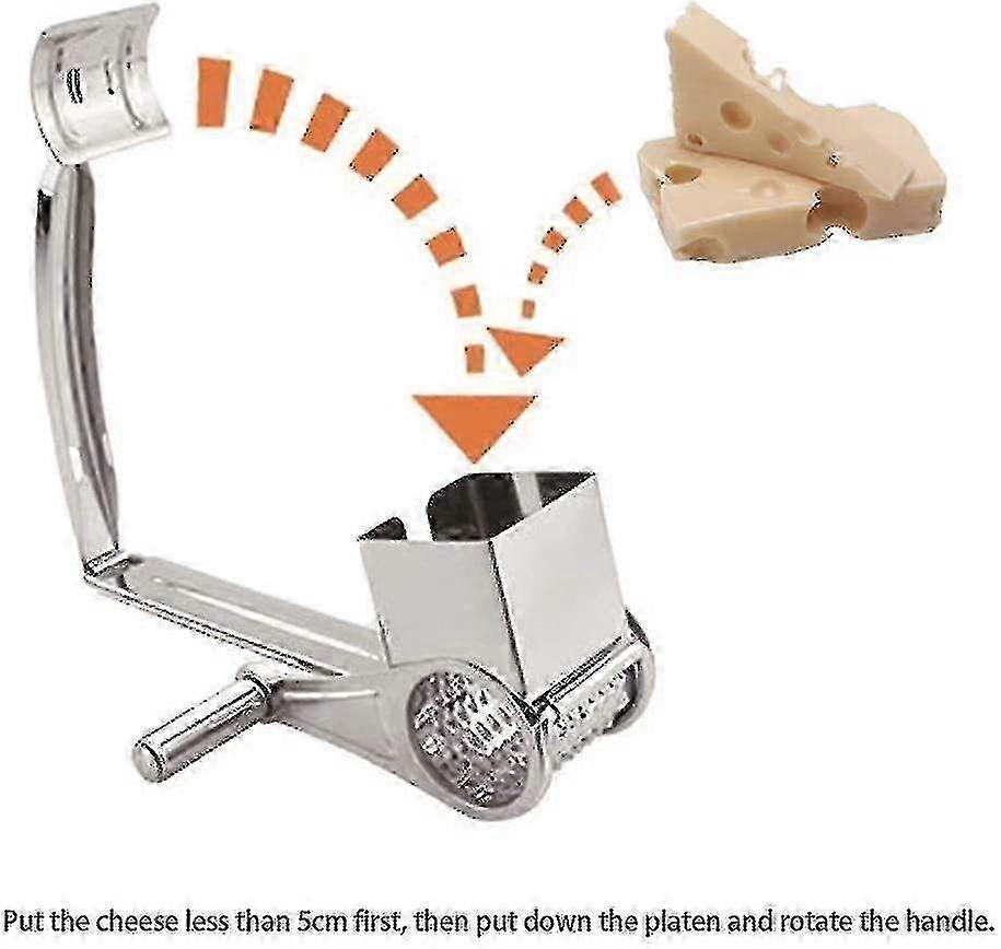 Stainless 4-Function Rotary Cheese Grater
