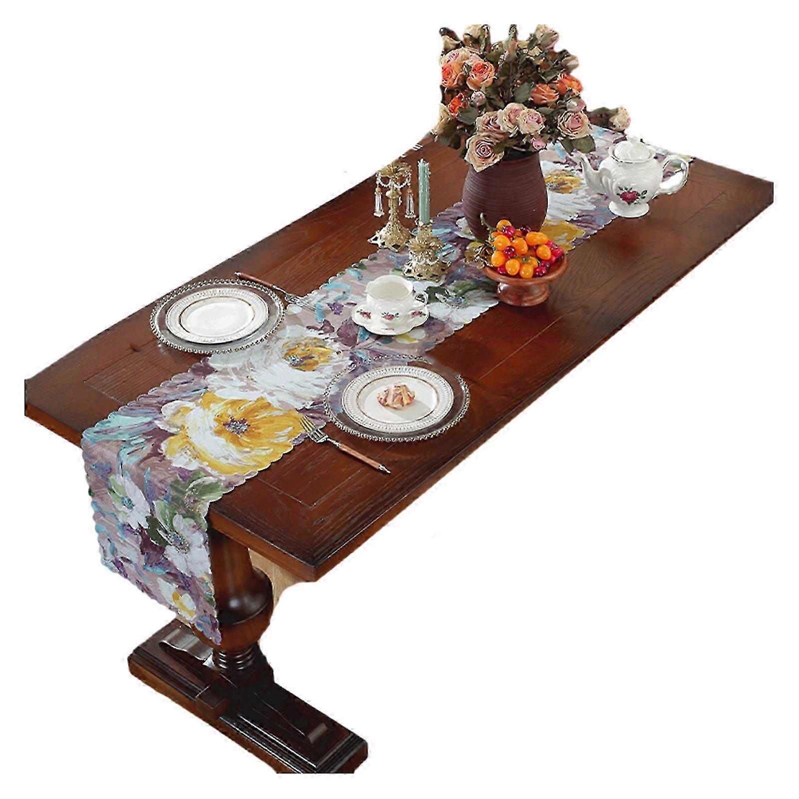 Sturdy Vintage Art Table Runner