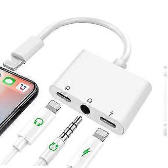 Adaptateur Lightning vers prise casque 3,5 mm avec port de charge 3 en 1 compatible avec iPhone