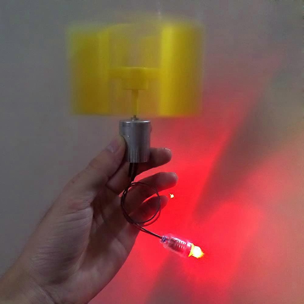 Micro Wind Turbine Generator DIY Educational Kit with LED Light, Compact Vertical Axis Design