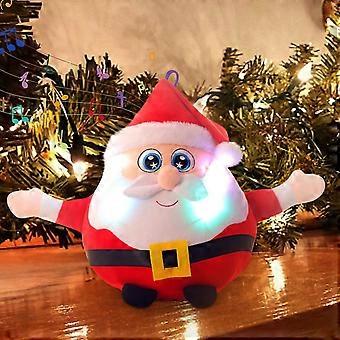 Clearance Christmas Plush Toy Luminous Singing Model 20cm Tall Santa Claus Model