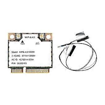 WiFi 6 Dual Band WiFi 6 Bluetooth 5.2 Card MT7921 for Mini PCIe Adapter Wireless Network Adapter 2.4G/5Ghz for Laptop/PC-SNNGV