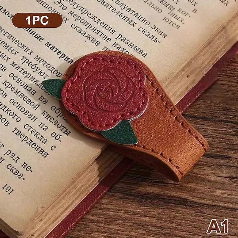 Retro Rose Coffee Magnetic Bookmark