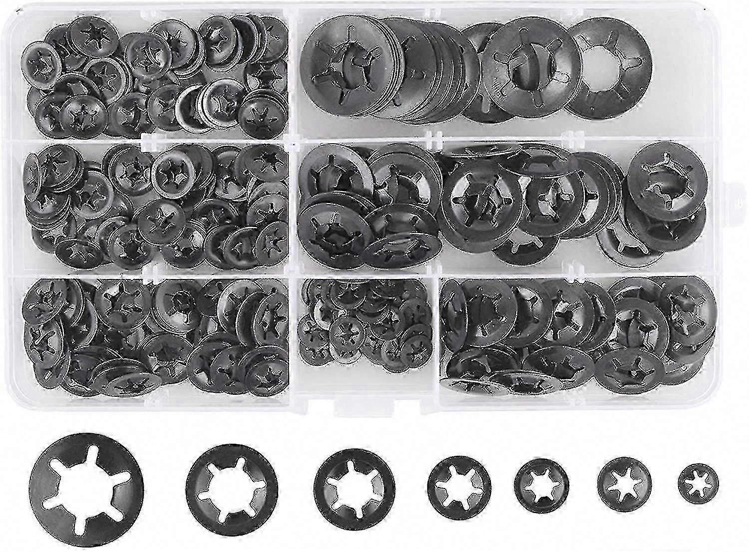 Quick Lock Steel Lock Washers, 280-Piece Set